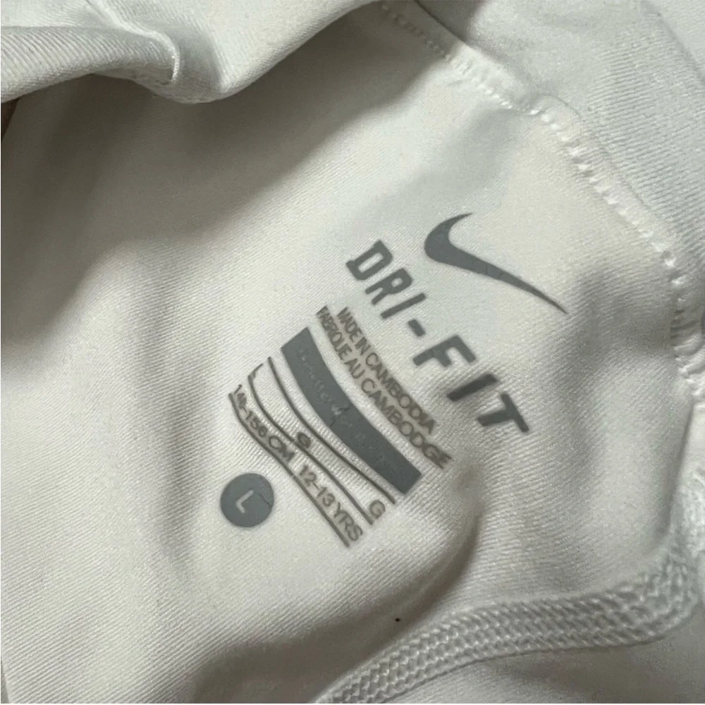NIKE DRI FIT Pleated Tennis Skort White Black Size Large